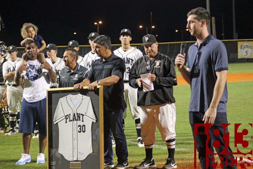 Kyle Tucker (19) of H.B. Plant High School in Tampa, Florida poses