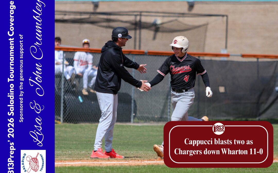 Cappucci blasts two as Chargers down Wharton 11-0