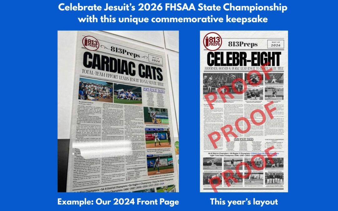 Jesuit State Championship Front Page Keepsake